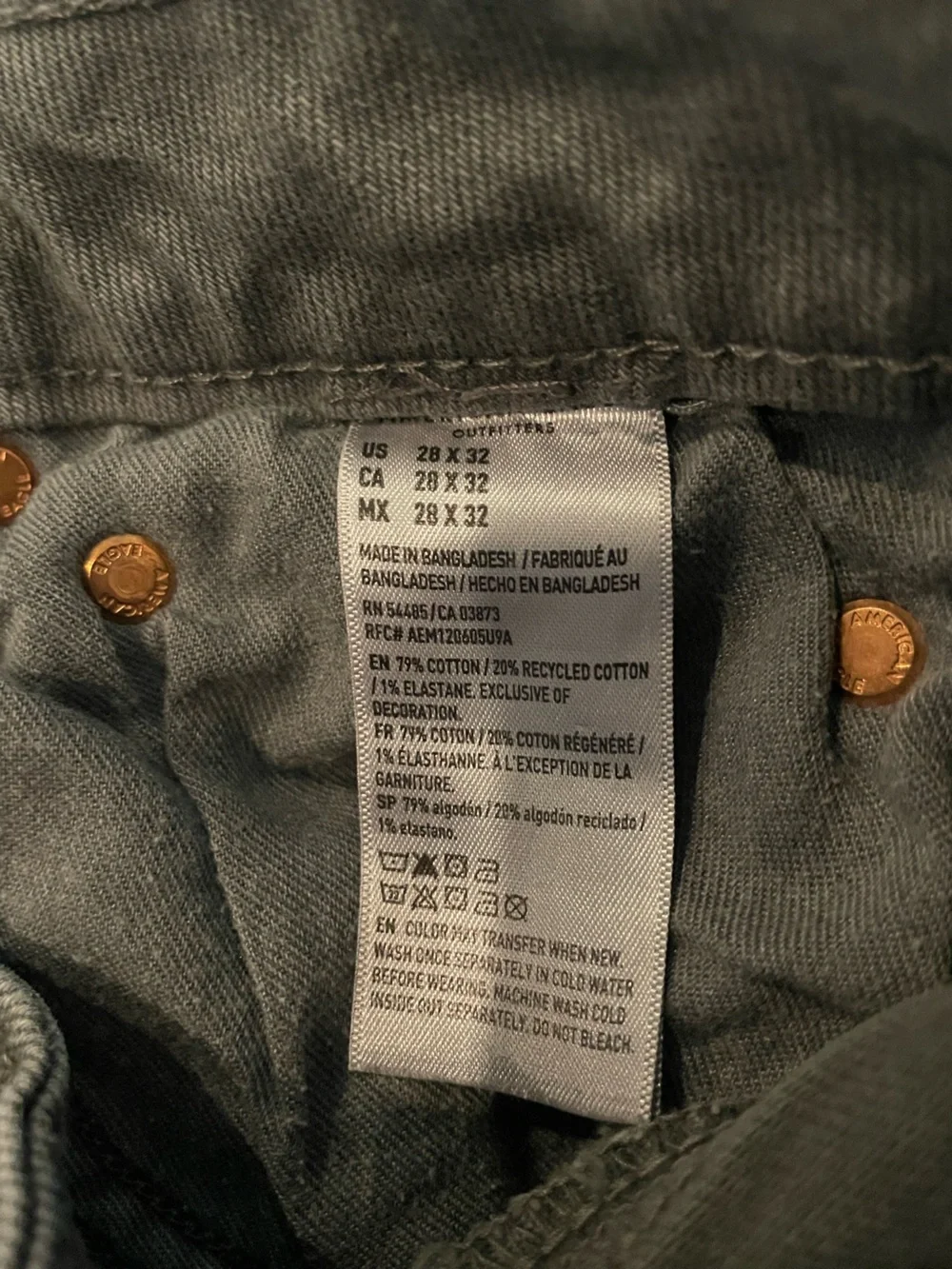 American Eagle Outfitters Men's Straight Jeans in Gray